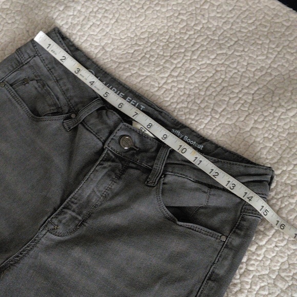 Laurie Felt ST(Small Tall)Grey Silky Bootcut Jeans - Picture 10 of 15